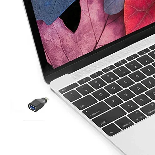 Ewent EW-100518-000-N-P - Adaptador USB-C Macho a USB 3.0 Tipo A Hembra con función OTG, Negro, 5 Gbit/s