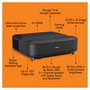 Epson EH-LS670B Proyector 4K Láser, 3600 lúmenes ANSI, Ultra HD 3840x2160, Google TV, Wi-Fi, Bluetooth, Negro - Proyector de Cine en Casa
