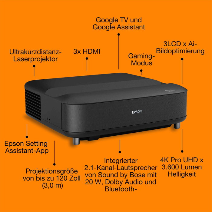 Epson EH-LS670B Lifestudio Grand Proyector Láser 4K UHD de Tiro Ultra Corto Epson EH-LS670B Lifestudio Grand Proyector Láser 4K UHD de Tiro Ultra Corto