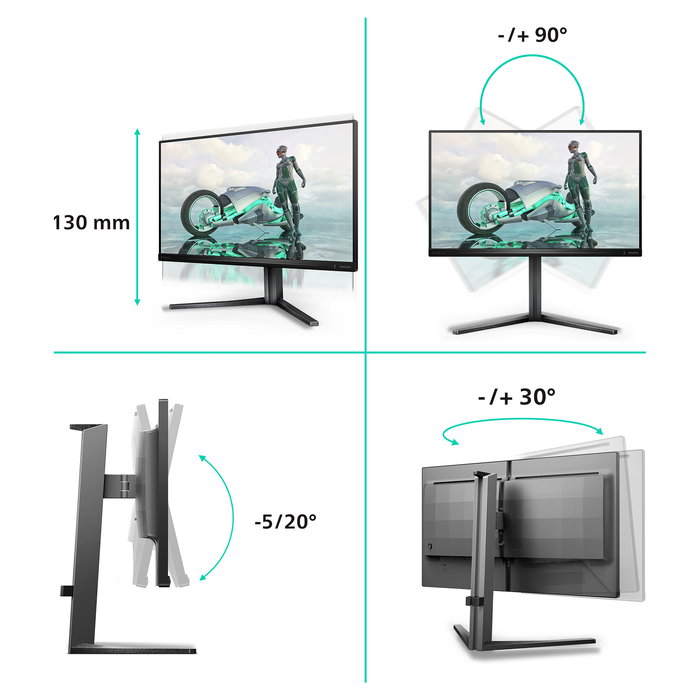 Philips Evnia 3000 Monitor Gaming 24.5" Full HD (1920x1080) IPS 240Hz 1ms G-Sync HDR400 - Gris - 25M2N3200U/00