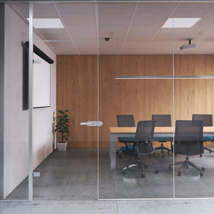 Emuca Kit cerradura y cerradero para puerta doble de cristal, puerta vidrio 8-12mm, acero, acabado inox