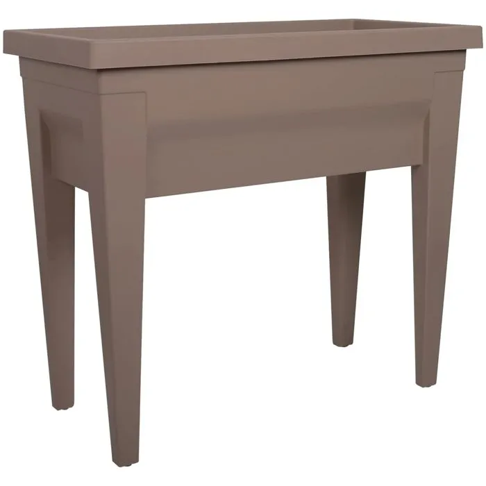 Eda Área de Vegetales City Veg & Table con Mesa, Huerto Urbano Resistente a Heladas y UV, Taupe, 73x38.5x68cm, 57L