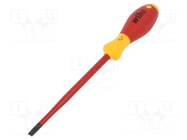 WIHA Destornillador plano aislado SoftFinish® electric slimFix 6,5x1,2mm