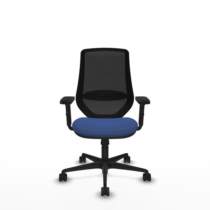 PIQUERAS Y CRESPO Silla de oficina Mardos con mecanismo Sincro, Azul marino y Negro