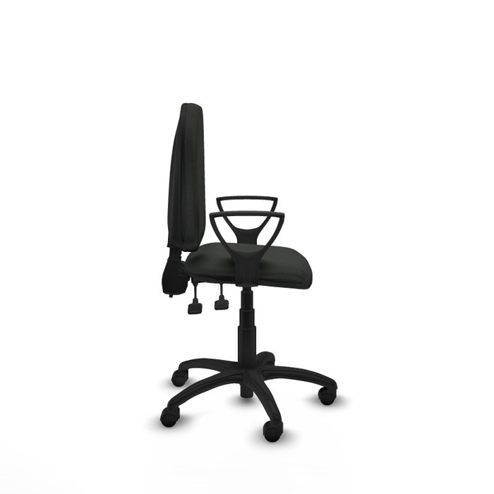 PIQUERAS Y CRESPO Silla de oficina Aýna con mecanismo de doble maneta y brazos fijos, Negro PIQUERAS Y CRESPO Silla de oficina Aýna con mecanismo de doble maneta y brazos fijos, Negro