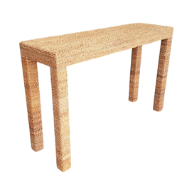 DKD Home Decor Consola de Fibra y Teca Natural