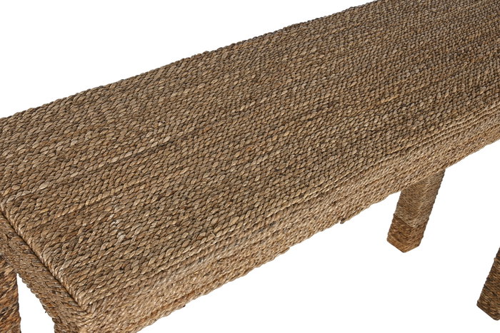 DKD Home Decor Consola de Fibra y Teca Natural