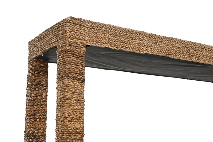 DKD Home Decor Consola de Fibra y Teca Natural
