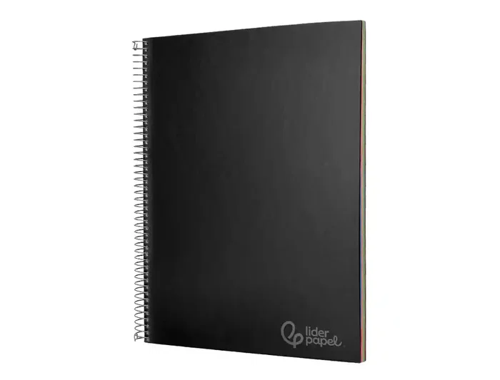 Liderpapel Cuaderno Espiral A4 Micro Jolly Tapa Forrada 140 Hojas Cuadro 5mm Negro