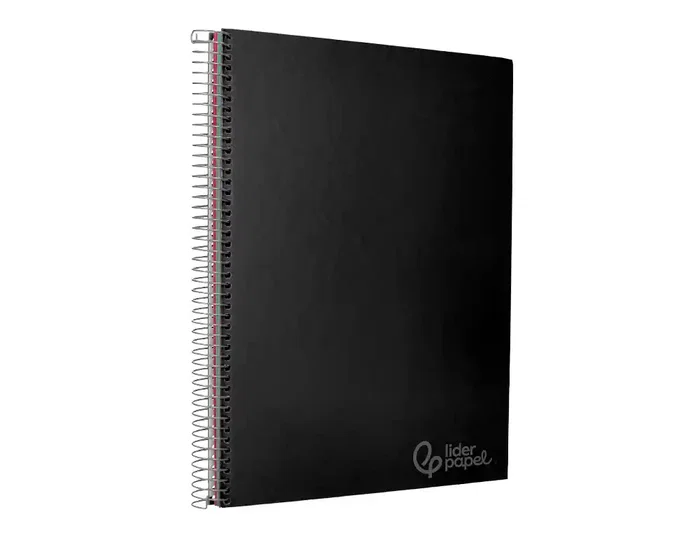 Liderpapel Cuaderno Espiral A4 Micro Jolly Tapa Forrada 140 Hojas Cuadro 5mm Negro
