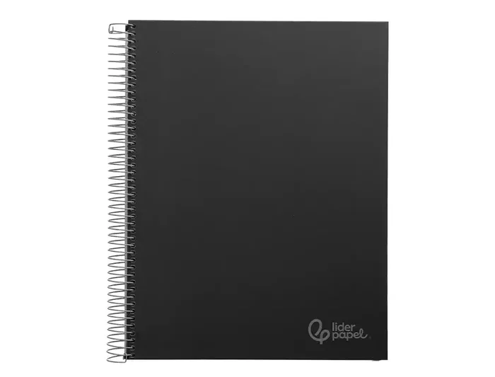 Liderpapel Cuaderno Espiral A4 Micro Jolly Tapa Forrada 140 Hojas Cuadro 5mm Negro