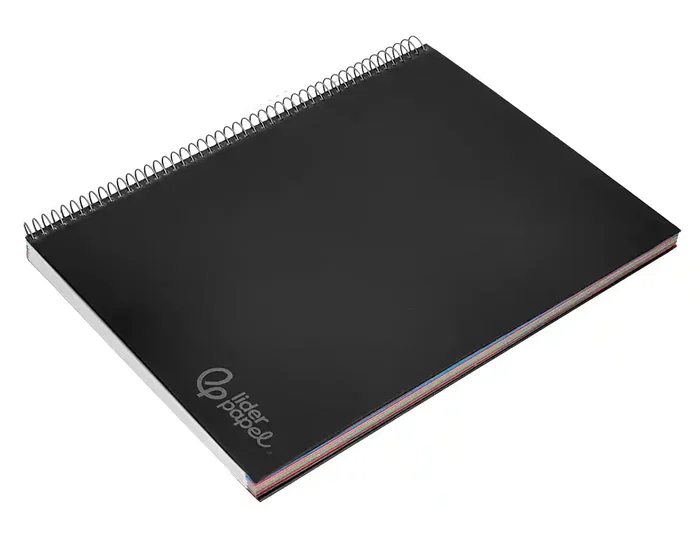Liderpapel Cuaderno Espiral A4 Micro Jolly Tapa Forrada 140 Hojas Cuadro 5mm Negro