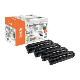 Peach PT1139 Pack 4 Cartuchos Tóner Negro Cian Magenta Amarillo (Compatibles HP 415A, W2030A) - 2400/2100 Páginas