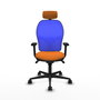 PIQUERAS Y CRESPO Silla de oficina Jorquera Naranja y Azul