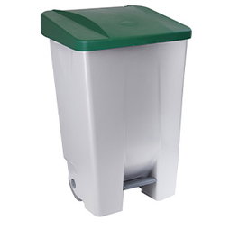 Fabricantes de Menaje Cubo Basura Selectivo Verde 80 L con Ruedas - Cubo de Reciclaje 80 Litros, Polipropileno, 73.5x42x49 cm