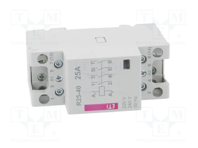 ETI POLAM Contactor 4-polar de instalación 25A 230VAC NO x4 R ETI POLAM Contactor 4-polar de instalación 25A 230VAC NO x4 R