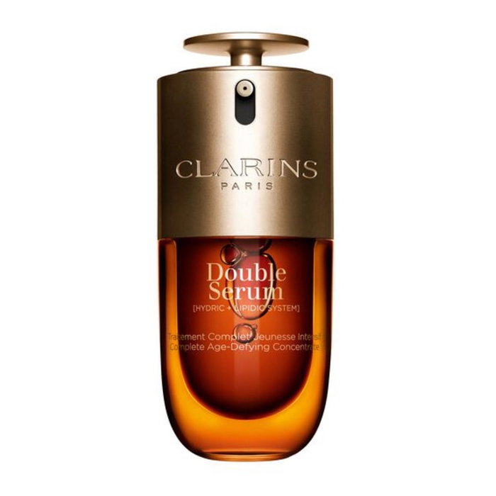 Clarins DOUBLE SERUM Concentrado Antiarrugas y Antiedad - Tratamiento Facial Reafirmante, Antioxidante, Hidratante - 75 ml Clarins DOUBLE SERUM Concentrado Antiarrugas y Antiedad - Tratamiento Facial Reafirmante, Antioxidante, Hidratante - 75 ml