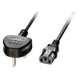 Lindy Cable de alimentación UK 3 Pin a IEC C13, 2 m