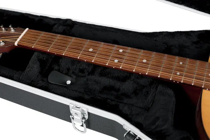 Gator Estuche rígido moldeado para guitarra dreadnought de 12 cuerdas - Negro