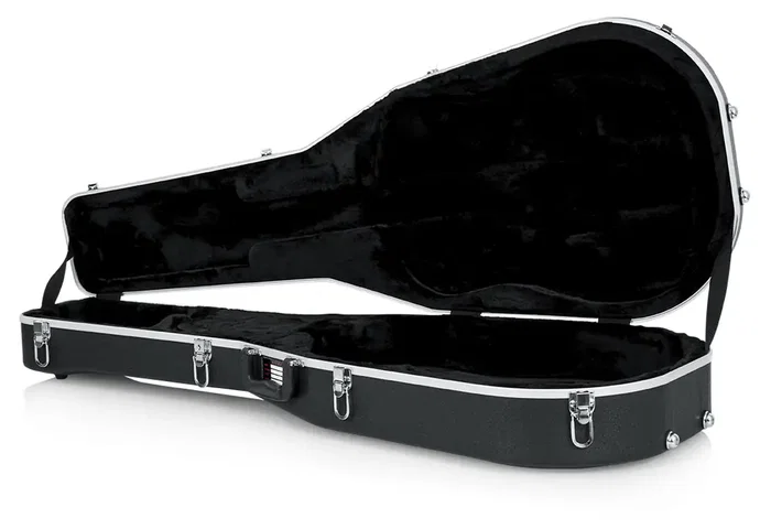 Gator Estuche rígido moldeado para guitarra dreadnought de 12 cuerdas - Negro