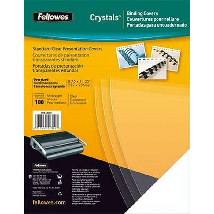 Fellowes Portadas de Encuadernación A4 PVC 240 Micras Transparente Fellowes Portadas de Encuadernación A4 PVC 240 Micras Transparente