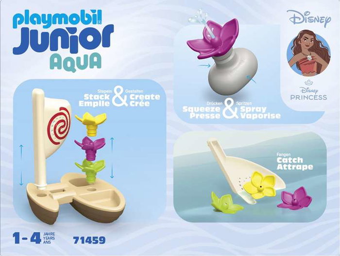 Playmobil Vaiana Junior & Disney Figuras con Barco y Accesorios