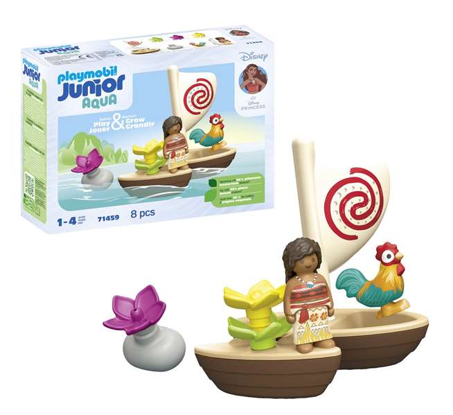 Playmobil Vaiana Junior & Disney Figuras con Barco y Accesorios