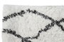 DKD Home Decor Alfombra de Poliéster con Diseño de Rombos Blanco y Negro 120x180x5 cm
