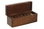 DKD Home Decor Set de Dominó Sheesham y Latón Marrón/Dorado 15x6x6 cm
