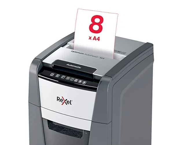 Rexel Optimum AutoFeed+ 90X con alimentación automática y corte en partículas