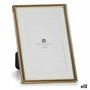 Marco de Fotos Gift Decor Dorado Cristal Acero (12 Unidades)