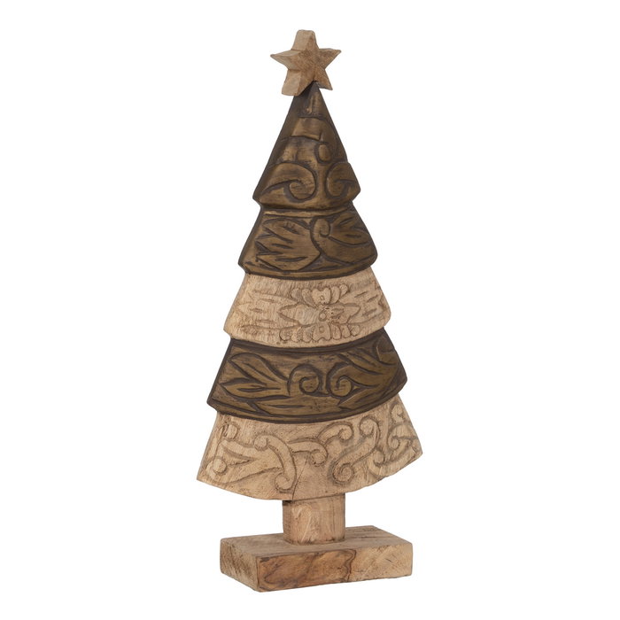 Figura Árbol Navidad Marrón 23,50 X 9 X 50 cm (Set de 2)