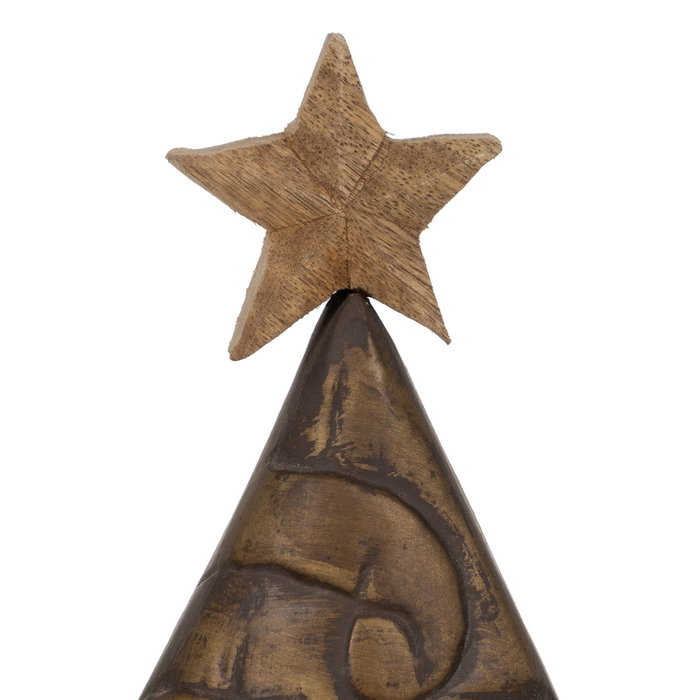Figura Árbol Navidad Marrón 23,50 X 9 X 50 cm (Set de 2)