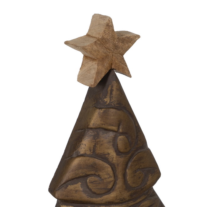 Figura Árbol Navidad Marrón 23,50 X 9 X 50 cm (Set de 2)