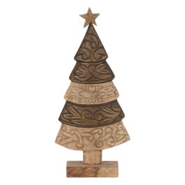 Ixia Figura Árbol Navidad Marrón 23,50 x 9 x 50 cm, Pack de 2