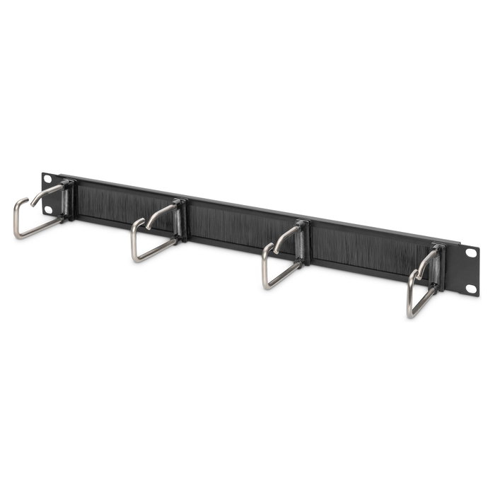 Digitus Panel de gestión de cables con estribos de acero y tira de cepillo 19 pulg 1U Negro Digitus Panel de gestión de cables con estribos de acero y tira de cepillo 19 pulg 1U Negro