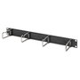Digitus Panel de gestión de cables con estribos de acero y tira de cepillo 19 pulg 1U Negro