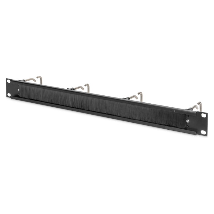 Digitus Panel de gestión de cables con estribos de acero y tira de cepillo 19 pulg 1U Negro Digitus Panel de gestión de cables con estribos de acero y tira de cepillo 19 pulg 1U Negro