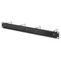 Digitus Panel de gestión de cables con estribos de acero y tira de cepillo 19 pulg 1U Negro