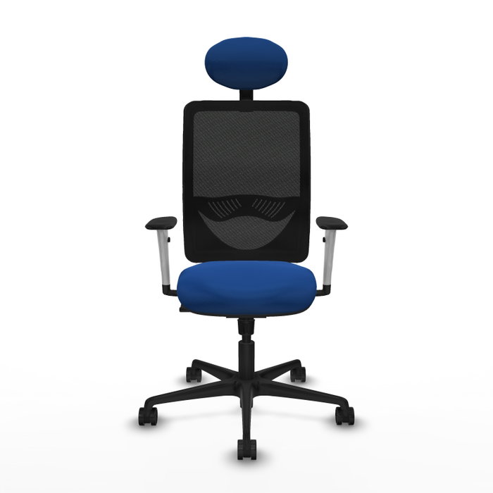PIQUERAS Y CRESPO Silla de oficina Zulema con mecanismo Sincro, Azul y Negro