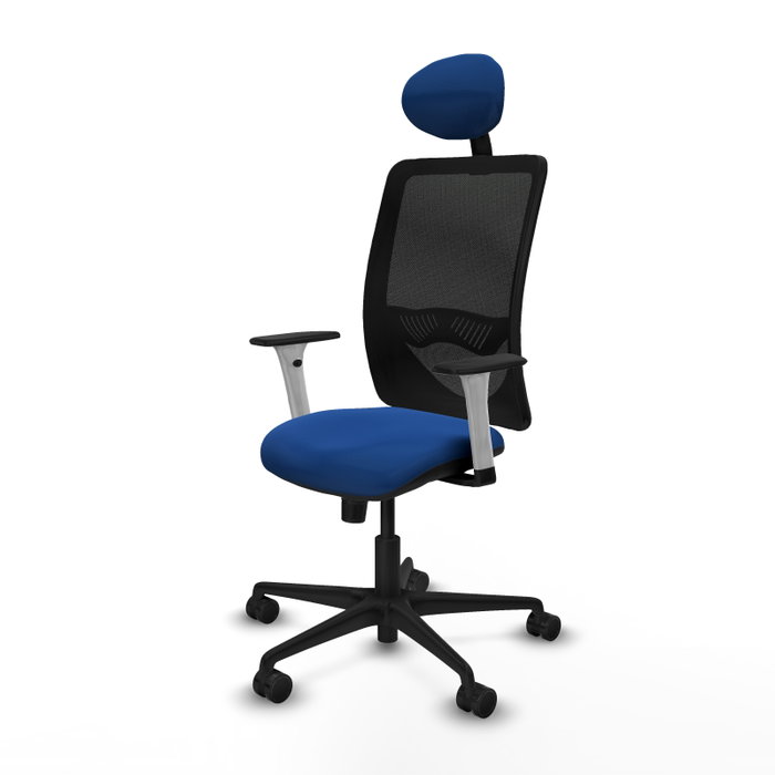 PIQUERAS Y CRESPO Silla de oficina Zulema con mecanismo Sincro, Azul y Negro
