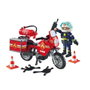 PLAYMOBIL 71466 Moto de Bomberos Action Heroes, Juguete de Figura y Vehículo con Extintor para Niños +4 Años
