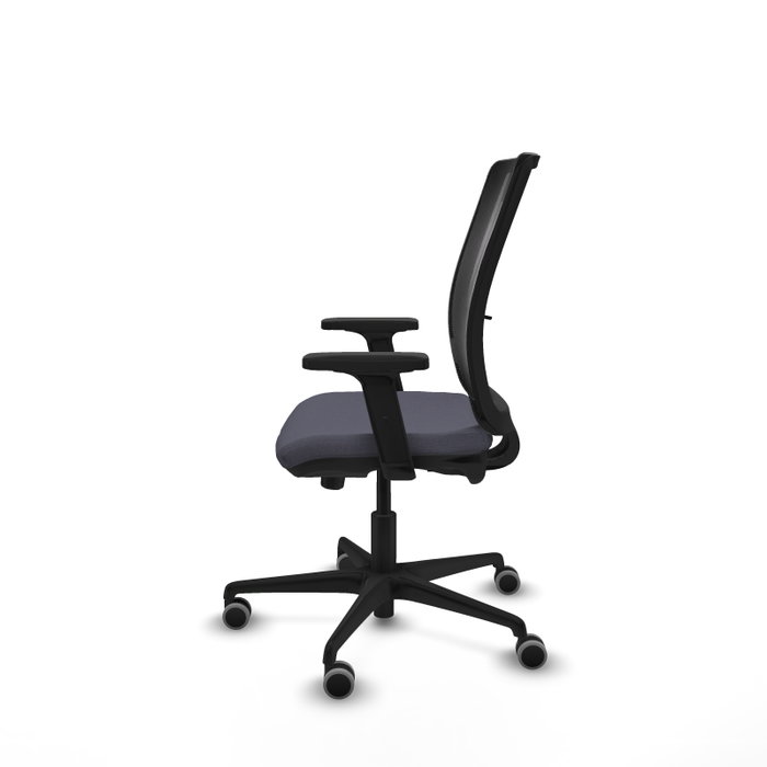 PIQUERAS Y CRESPO Silla de oficina Haches con mecanismo Sincro/Traslack, Gris oscuro/Negro