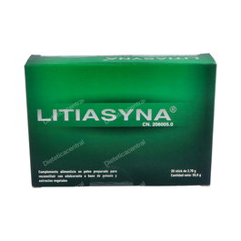 OZOLIFE BIOCOSMETICA Y NUTRICION Litiasyna 20Sbrs. Citrato de Potasio y Extractos Vegetales para Sistema Urinario, Vegano, 14 Sticks