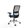 PIQUERAS Y CRESPO Silla de oficina Haches con mecanismo Sincro/Traslack Azul claro y Blanco