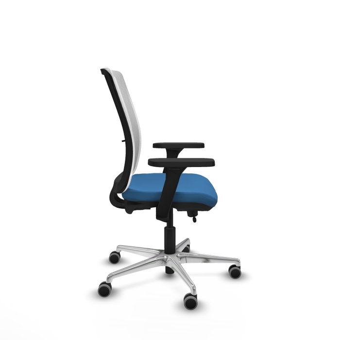 PIQUERAS Y CRESPO Silla de oficina Haches con mecanismo Sincro/Traslack Azul claro y Blanco