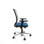 PIQUERAS Y CRESPO Silla de oficina Haches con mecanismo Sincro/Traslack Azul claro y Blanco