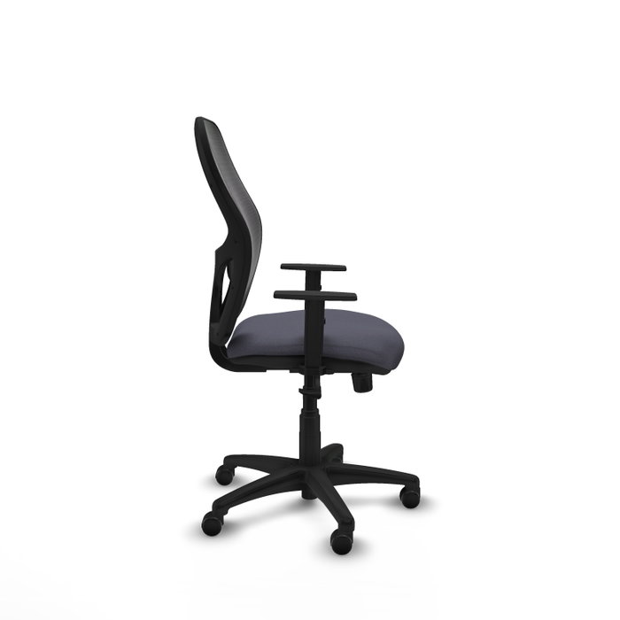 PIQUERAS Y CRESPO Silla de oficina Alocén con mecanismo Sincro, Gris oscuro y Negro