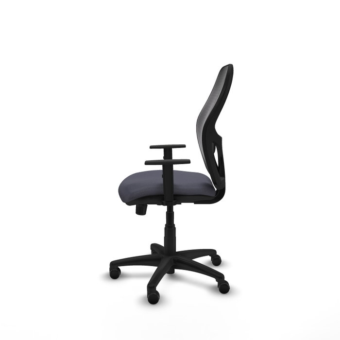 PIQUERAS Y CRESPO Silla de oficina Alocén con mecanismo Sincro, Gris oscuro y Negro