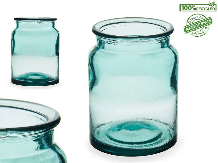 Giftdecor Jarron de Vidrio Transparente 18 cm Material Cristal Reciclado Dimensiones 13.5x18x13.5 cm (Set de 6) Giftdecor Jarron de Vidrio Transparente 18 cm Material Cristal Reciclado Dimensiones 13.5x18x13.5 cm (Set de 6)